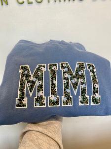 Mimi Appliqué Embroidered Sweatshirt | Primavera Rosa (Made to Order)