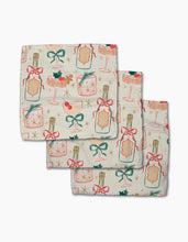 Load image into Gallery viewer, Christmas Cocktails Dishcloth Set