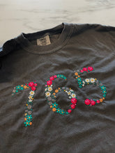 Load image into Gallery viewer, The 765 Embroidered Floral Tee (Made To Order)