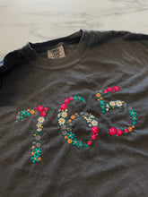 Load image into Gallery viewer, The Embroidered Floral Area Code Tee - Custom (Made To Order)
