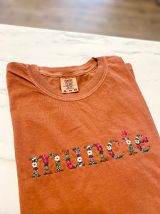 The Muncie Embroidered Floral Tee (Made To Order)