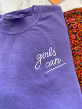 Load image into Gallery viewer, Girls Can Embroidered Tee - Unisex Adult (Made To Order)