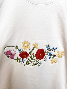 Wildflower Wonders Pattern (Embroidered Crewneck & Tee Options)