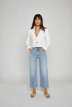 Load image into Gallery viewer, Aberdeen Wide Leg Crop - Light Indigo Worn