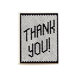 Retro Tile Thank You Greeting Card