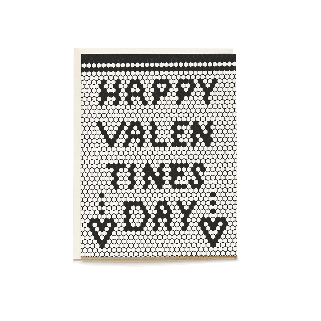 Retro Tile Valentine's Day Greeting Card