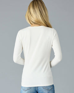 Essential Long Sleeve Tee: Blanc De Blanc