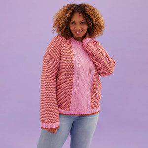 Frankie Cable Knit Crew Neck Jumper