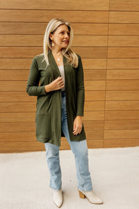 Pine Open Cardigan