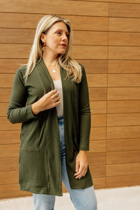 Pine Open Cardigan