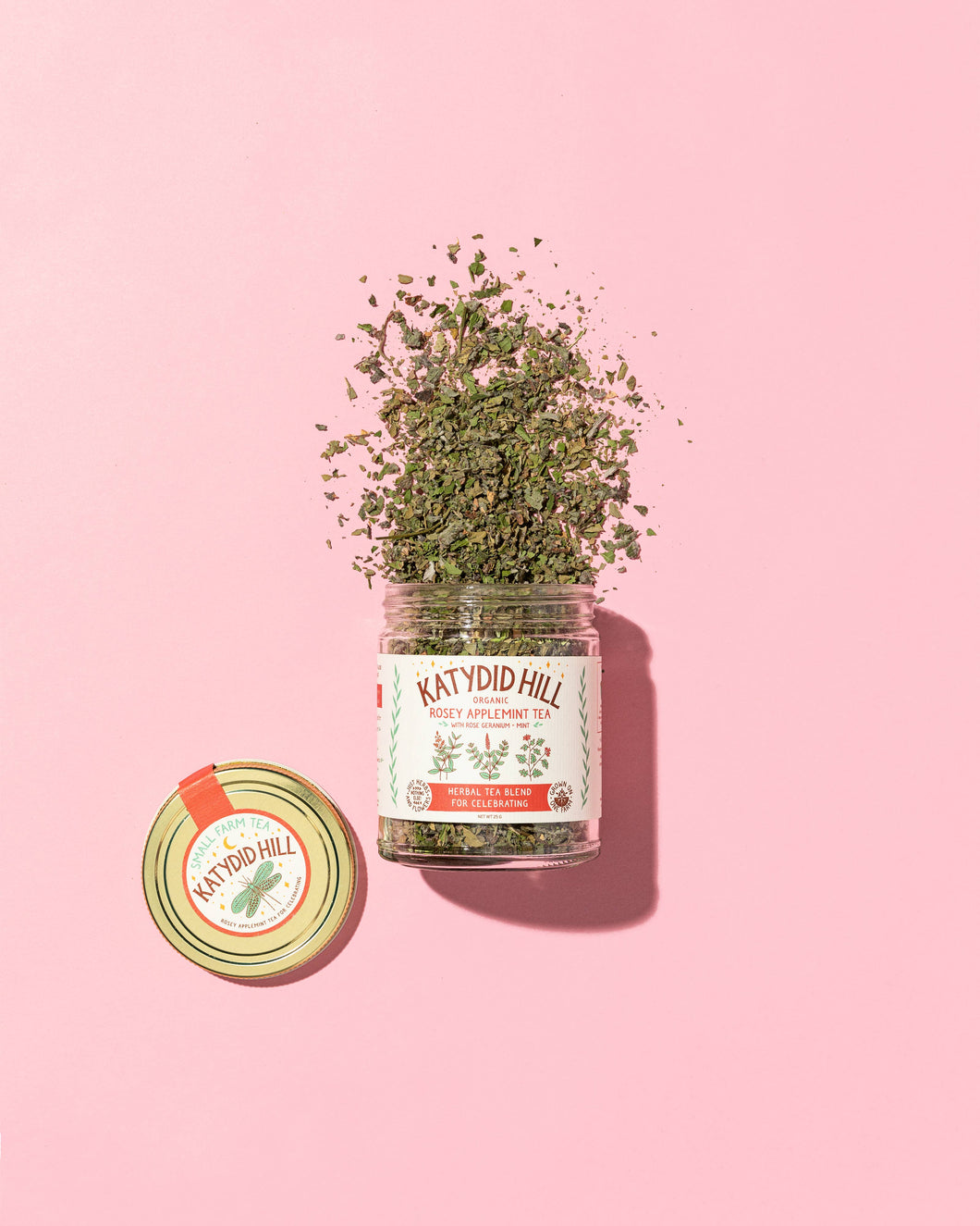 Rosey Applemint Tea - organic herbal tea for celebrating: Jar (25 g)