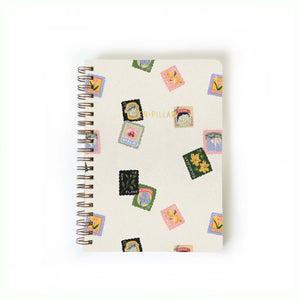 Small Floral Stamps Notebook / Lined Pages