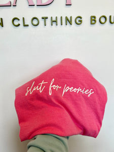 Slut for Peonies Tee (Made to Order)