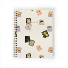 Load image into Gallery viewer, Small Floral Stamps Notebook / Lined Pages
