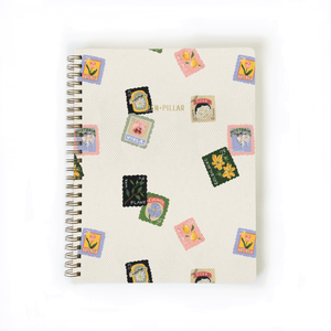 Small Floral Stamps Notebook / Lined Pages