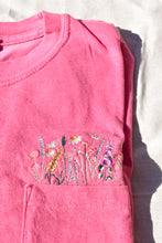 Load image into Gallery viewer, The Embroidered Floral Pocket Tee
