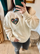 Load image into Gallery viewer, Heart Appliqué Embroidered Sweatshirt (Made to Order)
