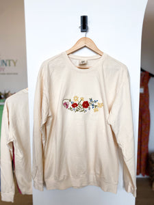 Wildflower Wonders Pattern (Embroidered Crewneck & Tee Options)