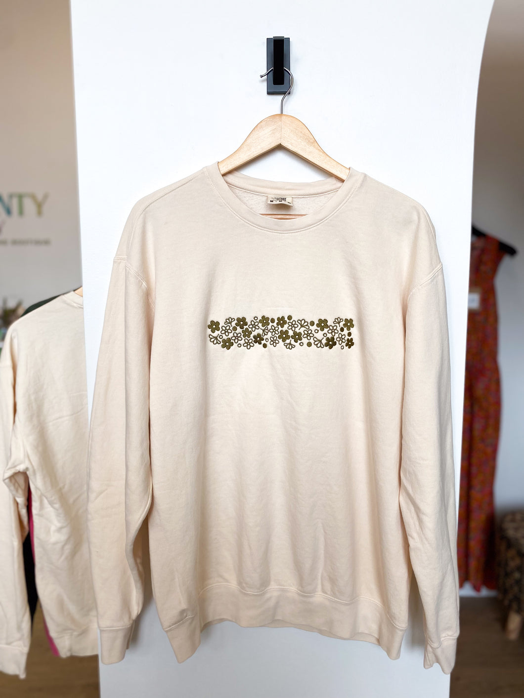 Whimsy Blooms Pattern (Embroidered Crewneck & Tee Options)