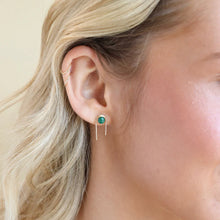 Load image into Gallery viewer, Arc Studs with Malachite
