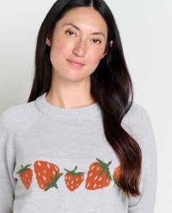 Cazadero Crew Sweater - Strawberries