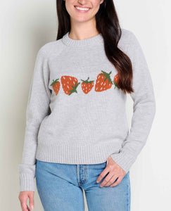 Cazadero Crew Sweater - Strawberries