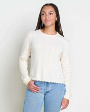 Load image into Gallery viewer, Foothill Pointelle Long Sleeve Crew
