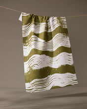 Load image into Gallery viewer, Brushline Green Tea Towel
