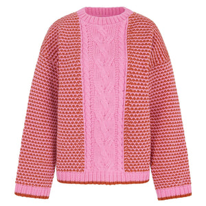 Frankie Cable Knit Crew Neck Jumper