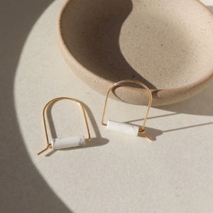 Howlite Arches | 14k Gold Fill or Sterling Silver