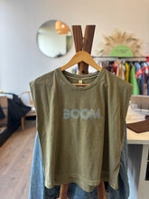 Load image into Gallery viewer, Boom Embroidered Muscle Tank (Made to Order)
