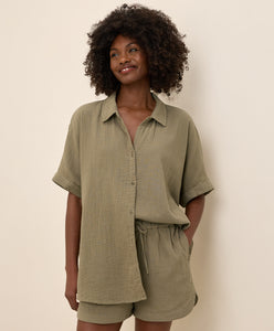 Double Gauze Oversized Shirt