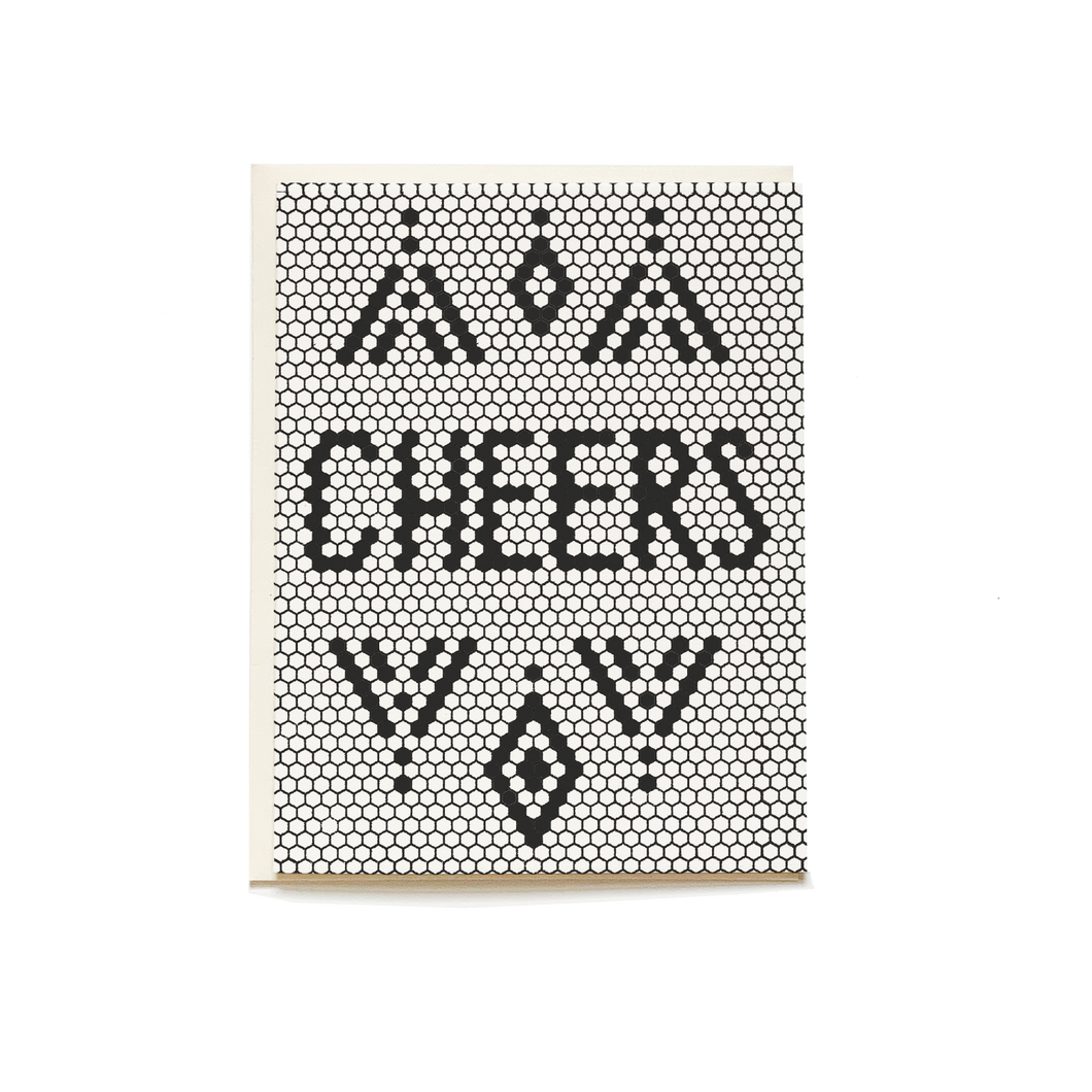 Retro Tile Cheers Greeting Card