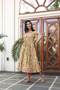 The Emerie Block Printed Dress