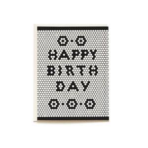 Retro Tile Birthday Greeting Card